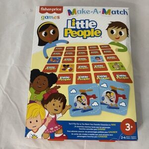 Fisher-Price Make A Match Card Game with Little People Theme New Gift Ages 3 Up